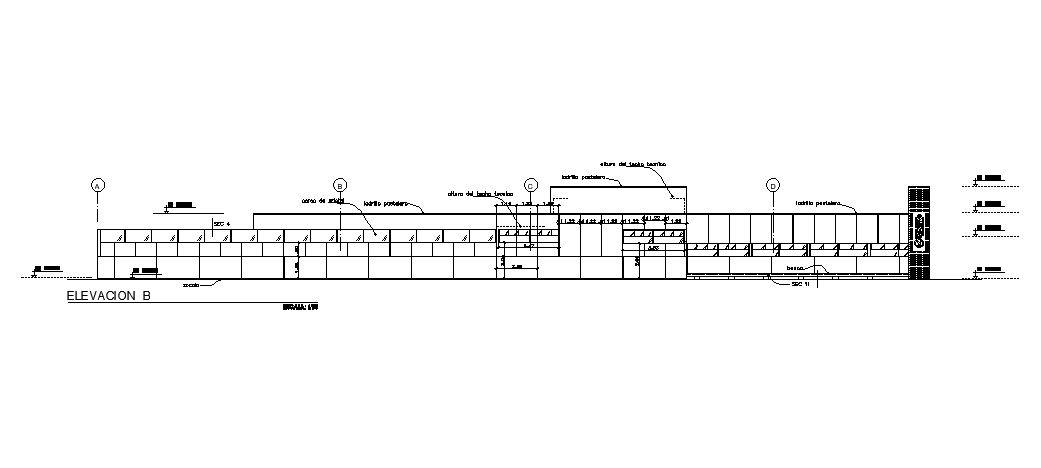 Hospital Building Section Drawing Download DWG File