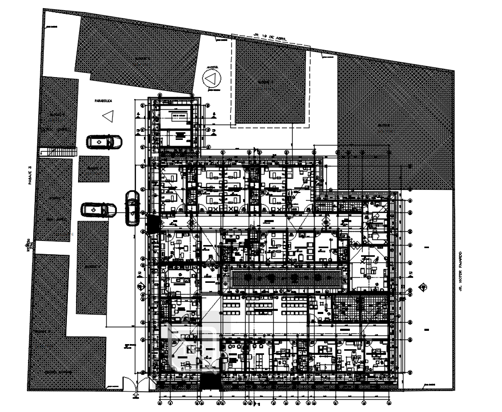 Hospital Floor Plan AutoCAD Drawing Download DWG File