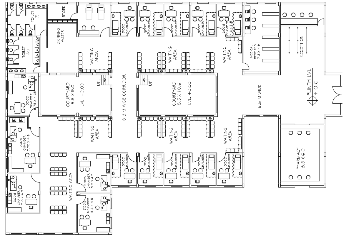 Hospital Layout Plan Drawing Download AutoCAD File