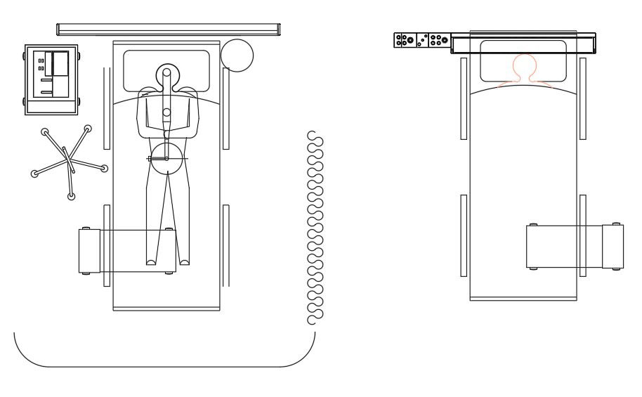 Hospital OT Bed CAD Blocks Drawing Top View Plan
