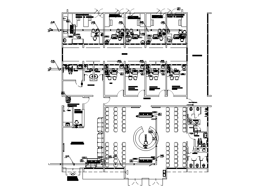 Hospital Project Floor Plan AutoCAD Drawing Download DWG FIle