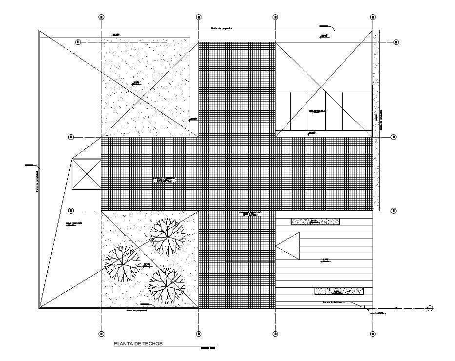 Hospital Roof Plan CAD Drawing Download Free DWG File