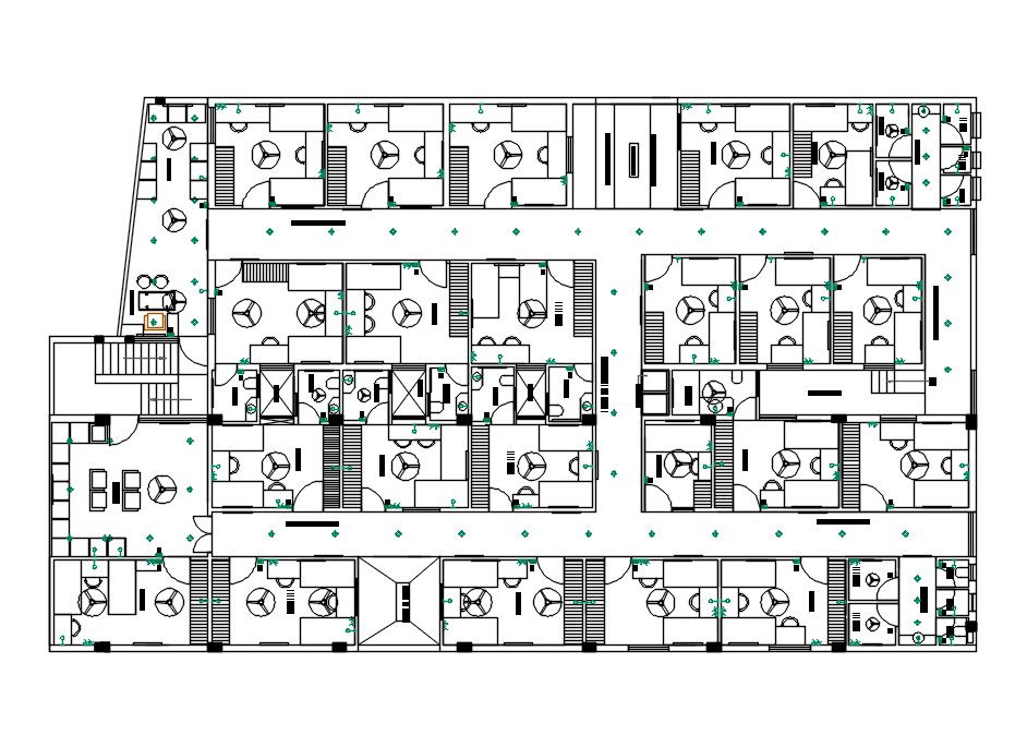 Hostel Electrical Layout Plan AutoCAD File