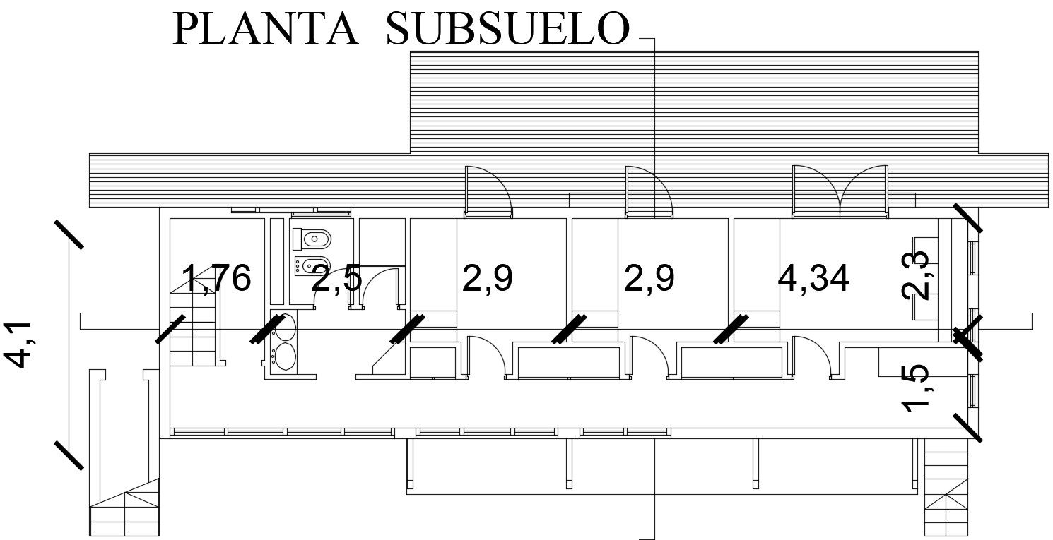 Hostel plan of common toilet is given in this Autocad drawing file. Download now.