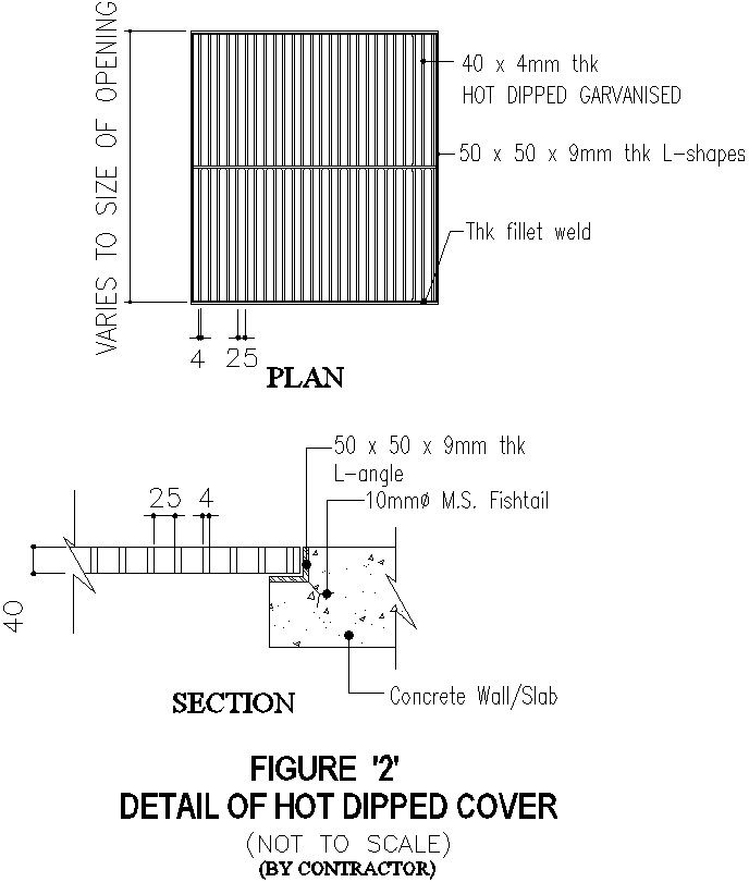 Hot dipped cover details AutoCAD file , cad drawing ,dwg format.