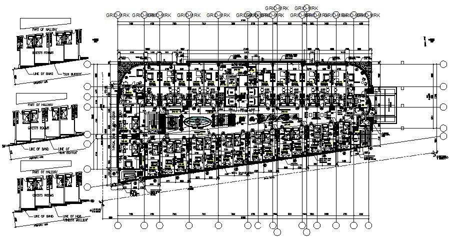 Hotel Floor Plan With Dimensions In AutoCAD File