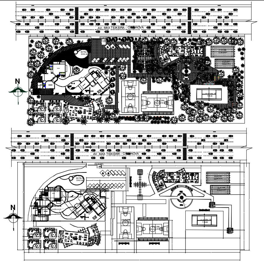 Hotel Architecture CAD Plan