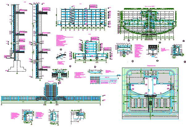Hotel Architecture Layout and Structure Details dwg file