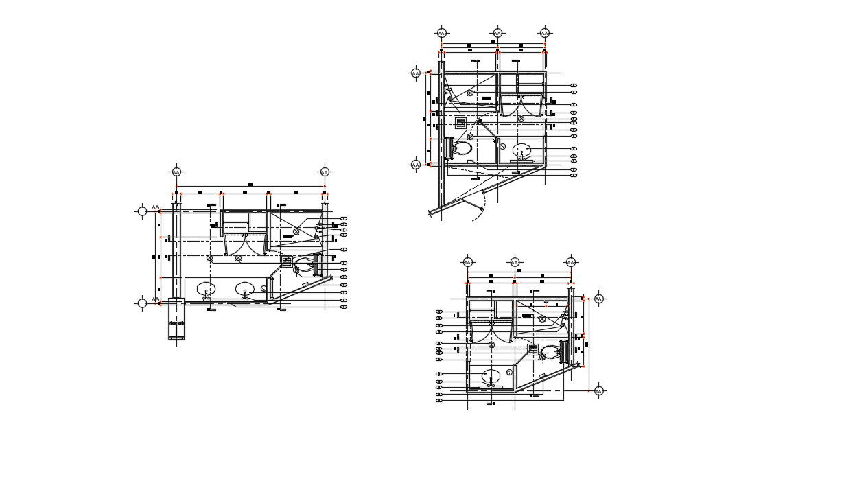 Hotel Bathroom Layout Plan In DWG File 