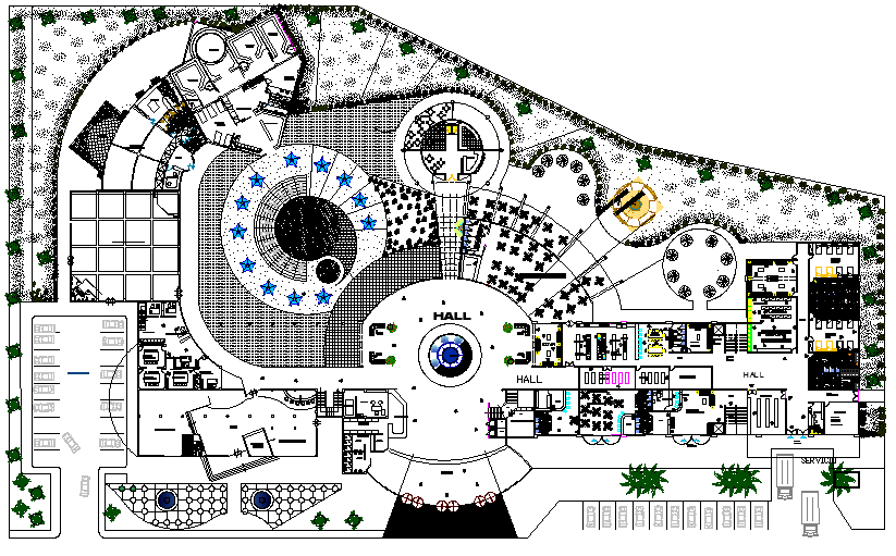 Hotel Layout plan dwg file