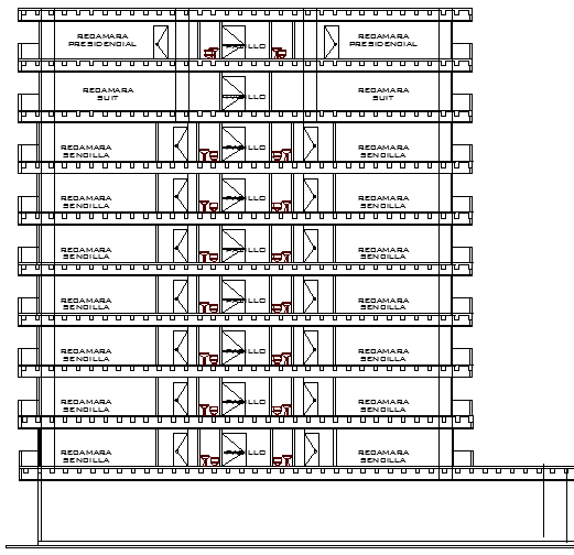 Hotel Design and Elevation Plan dwg file