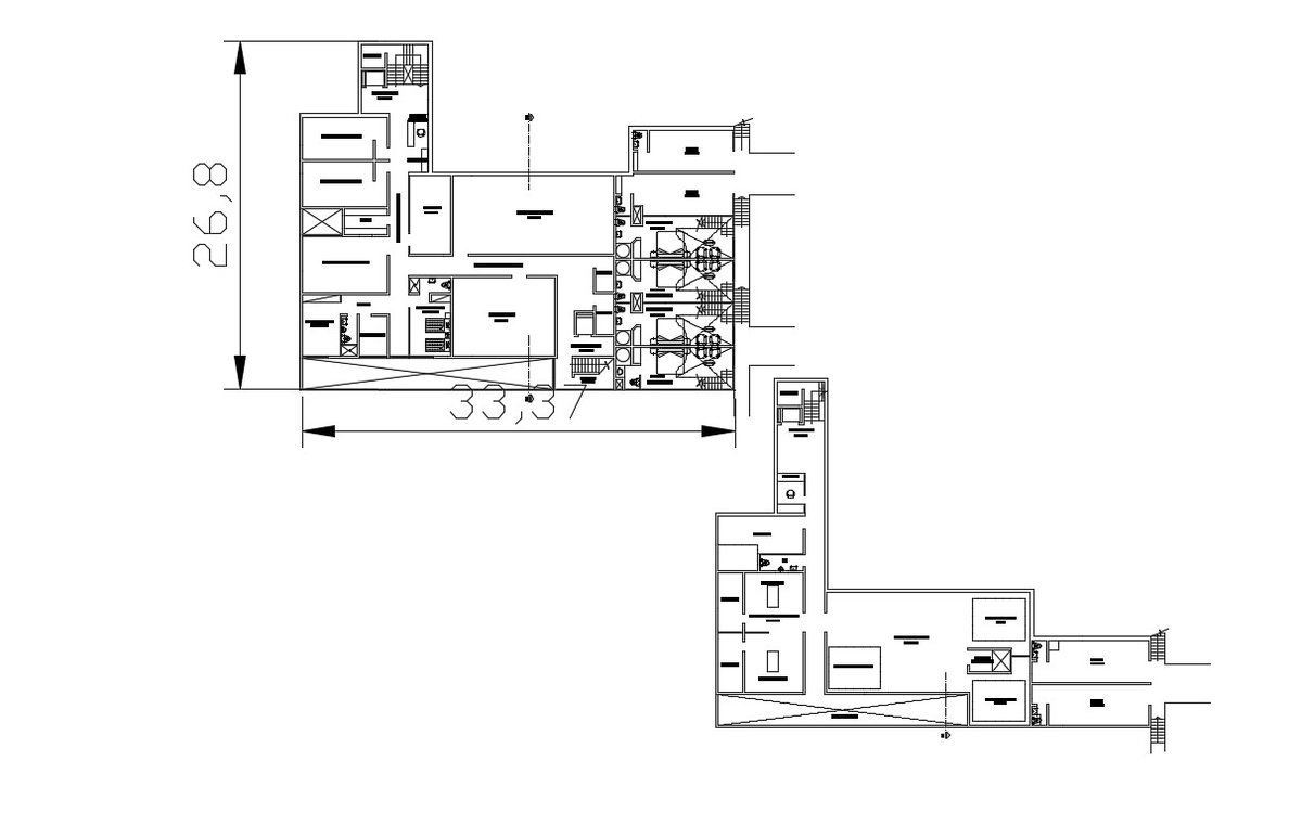 Hotel Room floor plan CAD file Download