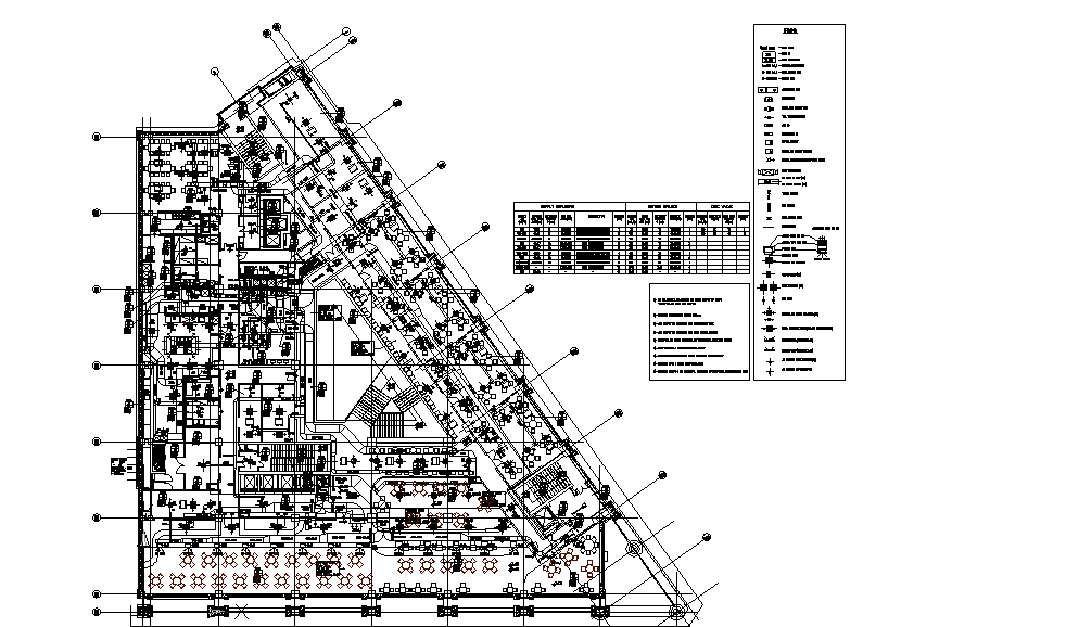 Hotel and resort architectural layout plan dwg file