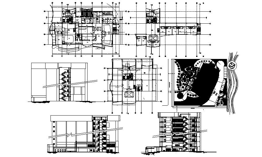 Hotel Floor Plan With Dimension In DWG File