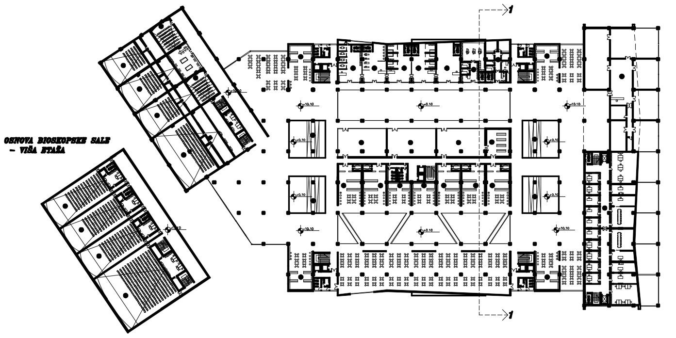 Hotel design layout autocad drawing