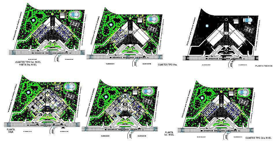 Hotel Layout Plan In AutoCAD File