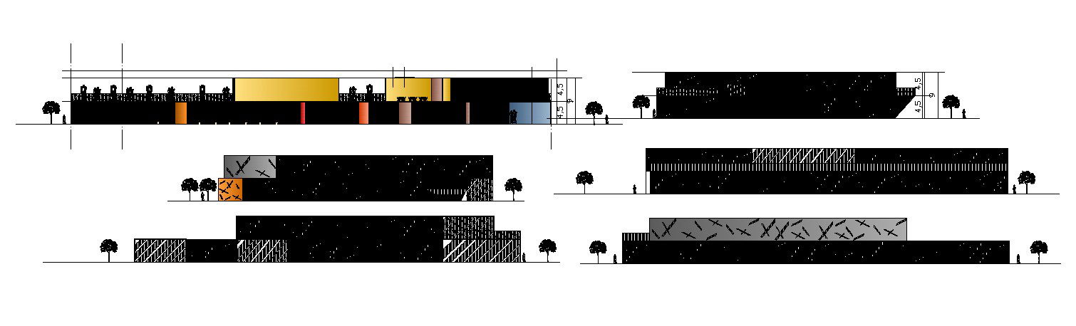 Hotel elevations in dwg file