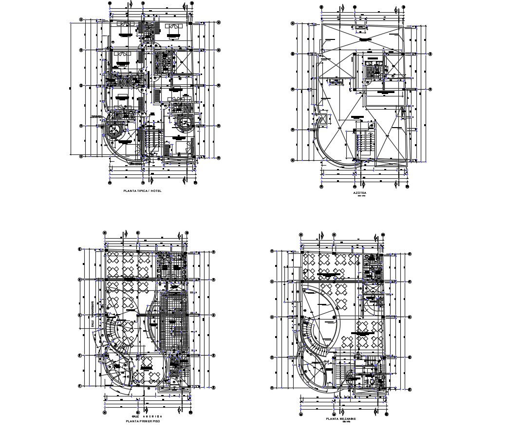 Hotel layout in autocad 
