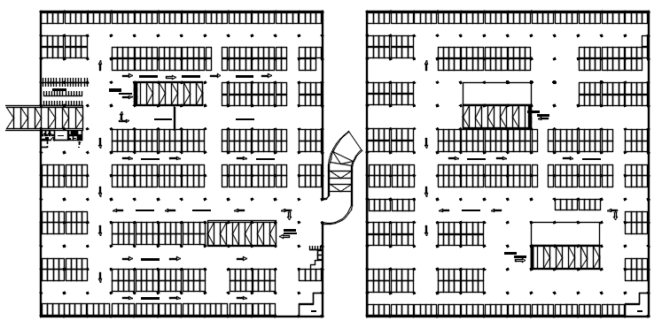 Hotel layout in dwg file 