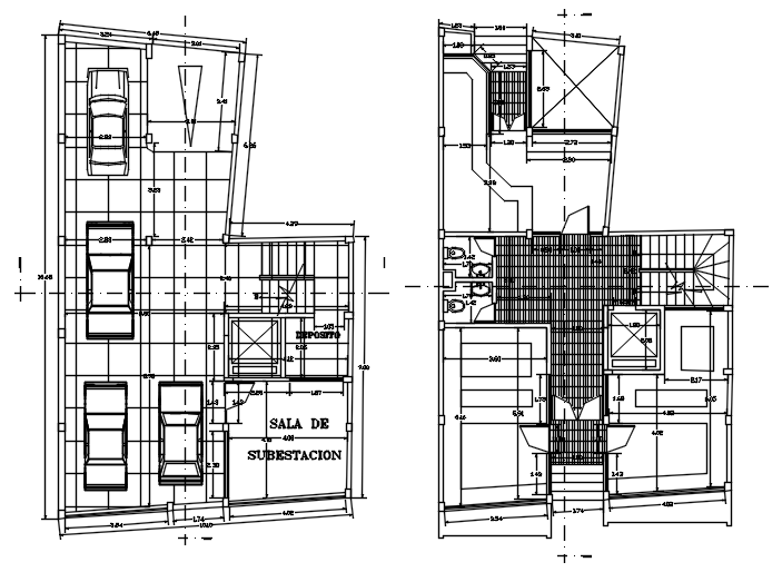 Hotel plan 16.65mtr x 10.0mtr with detail dimension in autocad