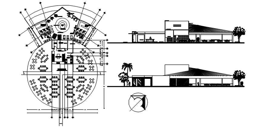 Hotel plan with detail dimension in dwg file