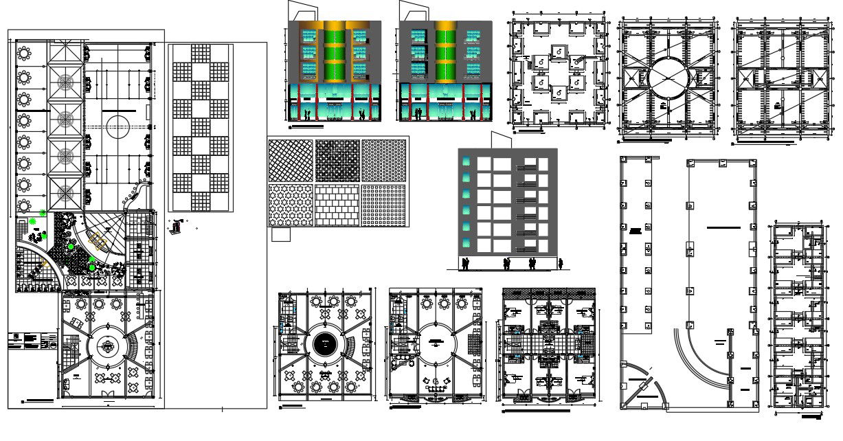 Hotel structure project For DWG File