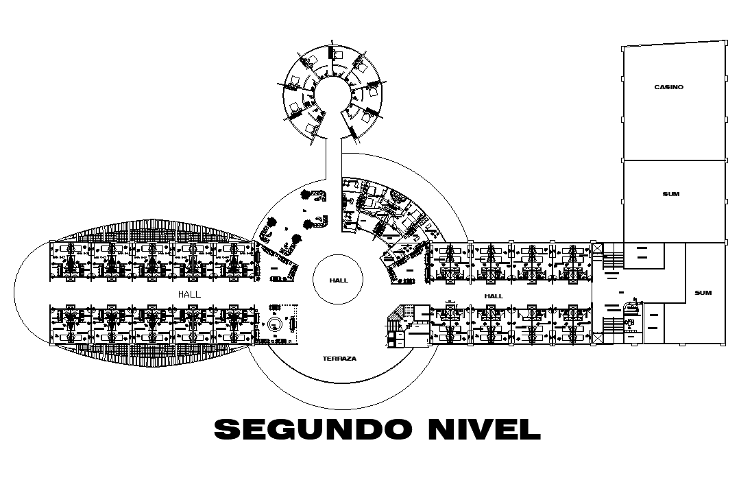 Hotel Bedroom Floor Plan With Furniture Drawing DWG File