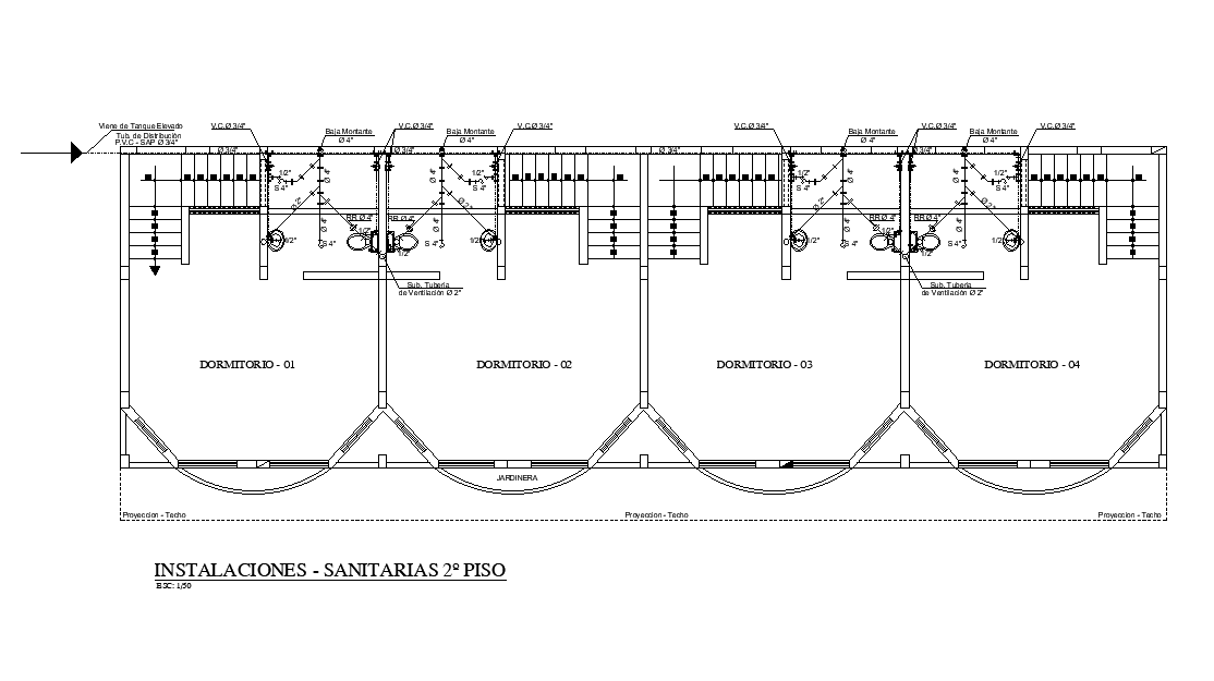 Hotel Bedrooms Sanitary And Plumbing Plan Drawing Download DWG File