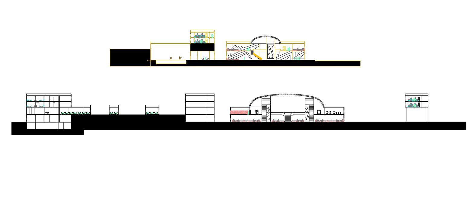 Hotel Building Section Drawing AutoCAD File