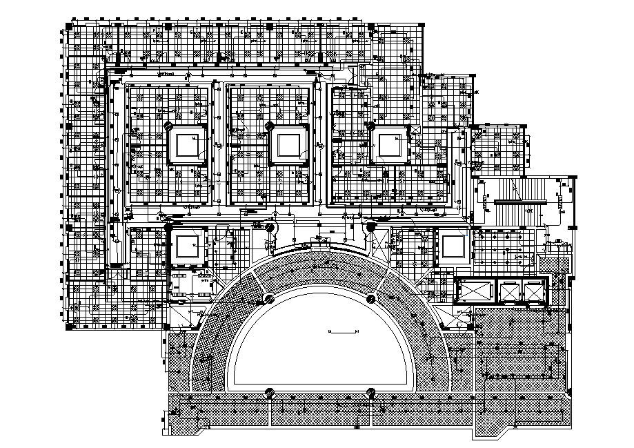 Hotel Ground Floor Lighting Plan AutoCAD Drawing DWG File