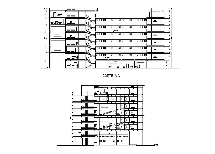 Hotel Section AutoCAD Drawing Download DWG File