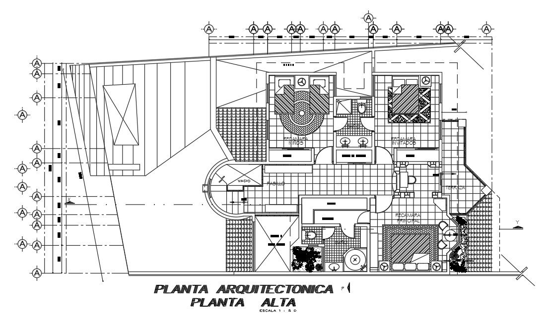 Hotel building floor plan design drawing. Download 2d AutoCAD files now.