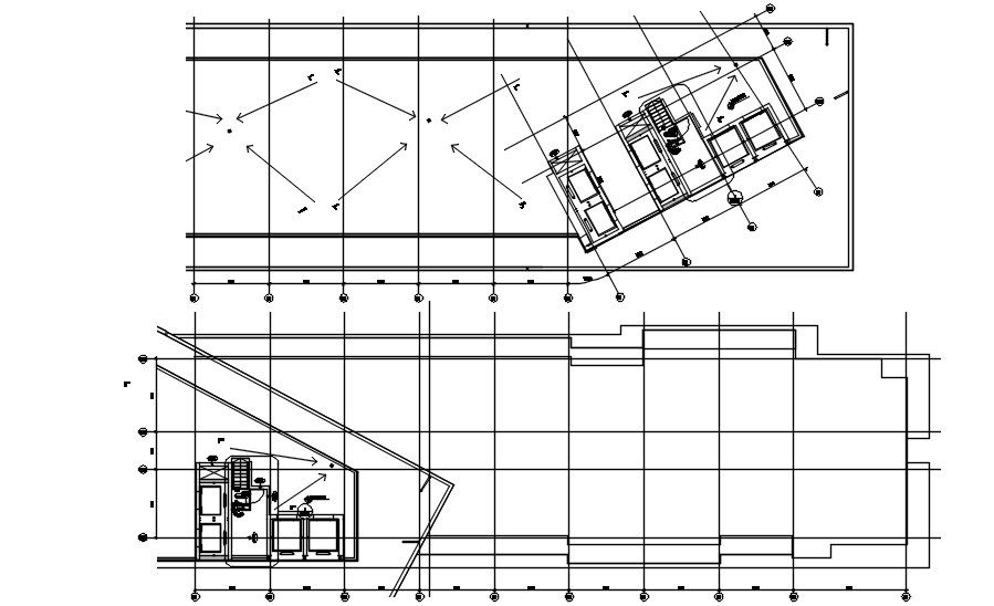 Hotel building roof floor plan design is given in this AutoCAD DWG 2d Drawing. Download the AutoCAD 2D DWG file.