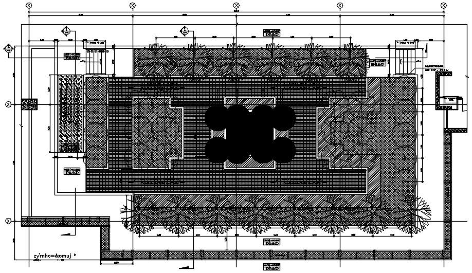 Hotel garden area typical section details are given in this AutoCAD 2D DWG file. Download the AutoCAD 2D DWG file.