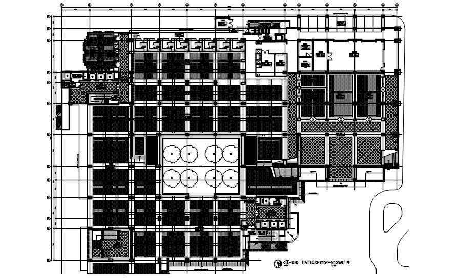 Hotel room pattern floor typical section details are given in this AutoCAD 2D DWG file.Download the AutoCAD free 2D DWG file.