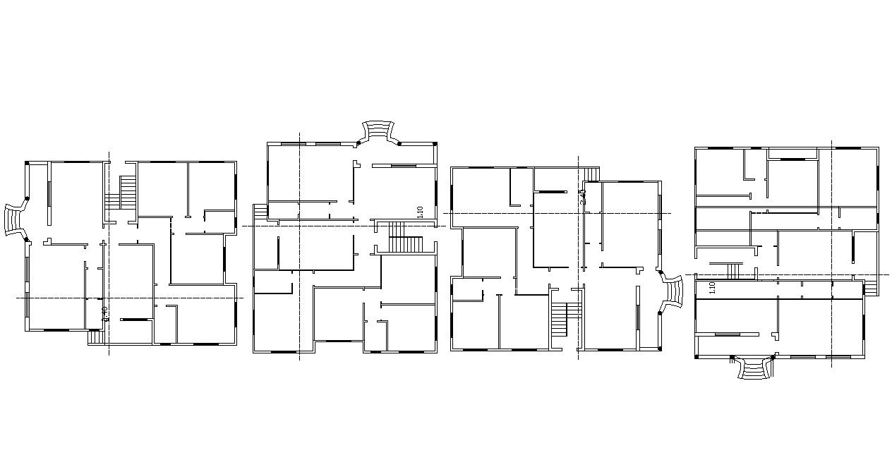 House Design 2d Layout Floor Plan AutoCAD File