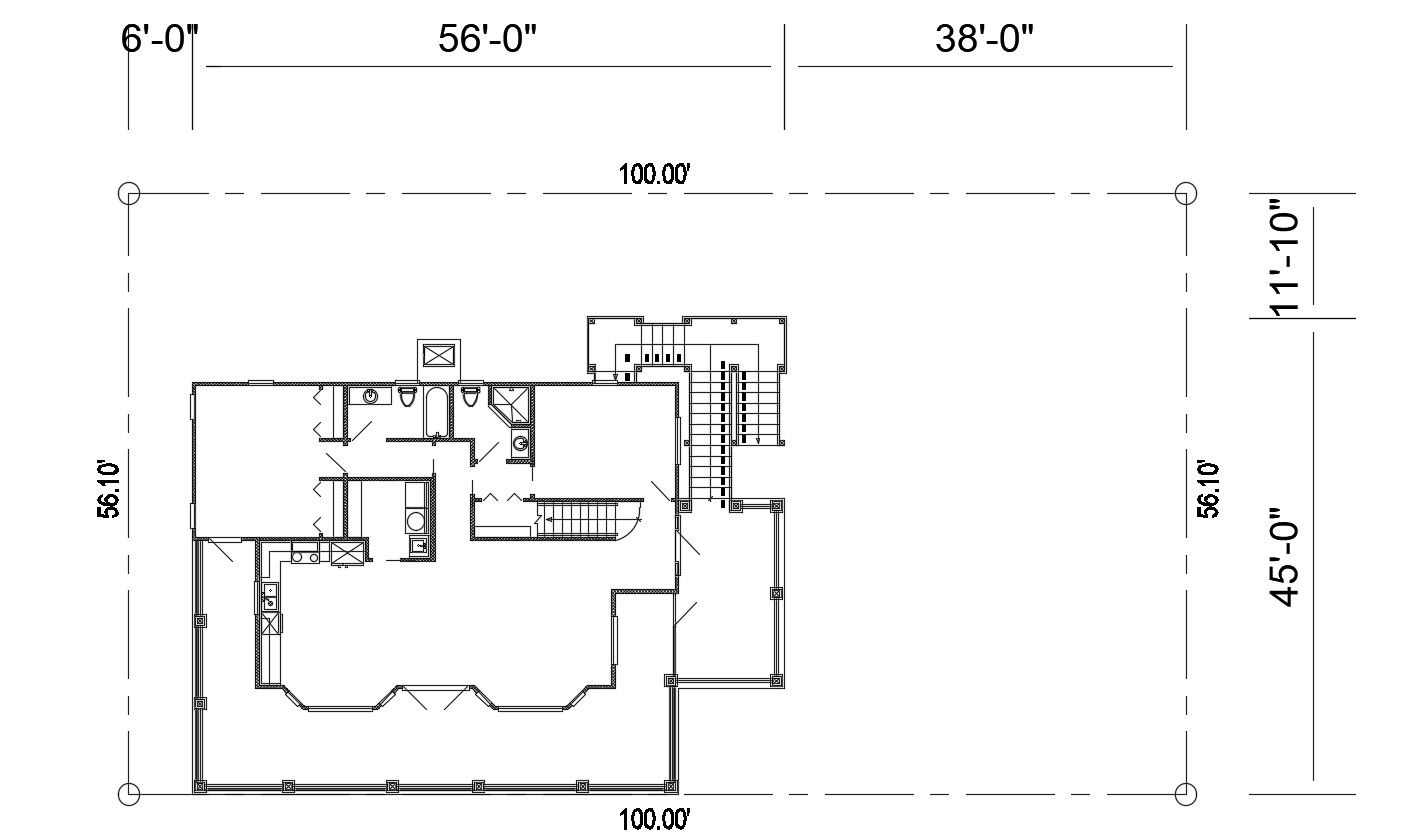 House Architecture CAD Drawing Plan