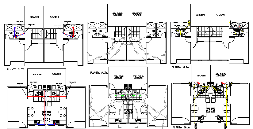 House Architecture Design and Structure Details dwg file