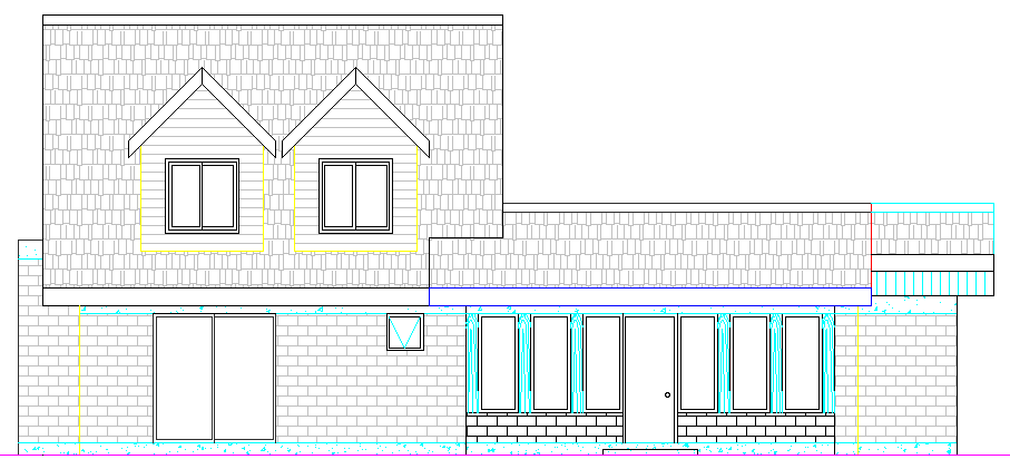 House Architecture Plan and Elevation Design dwg file