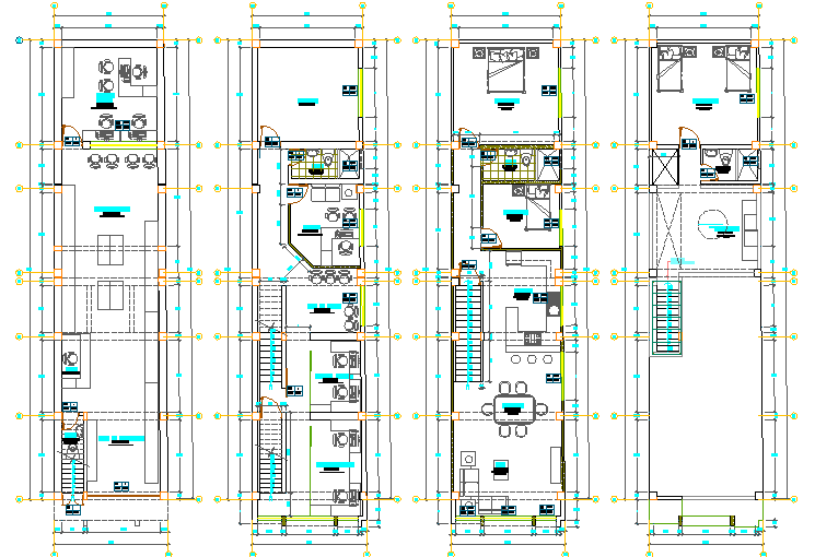 House Architecture Plan and Elevation Design dwg file