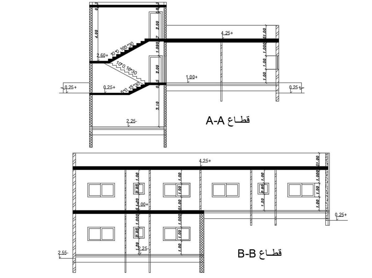 House Building Cross Cut Section Drawing DWG File