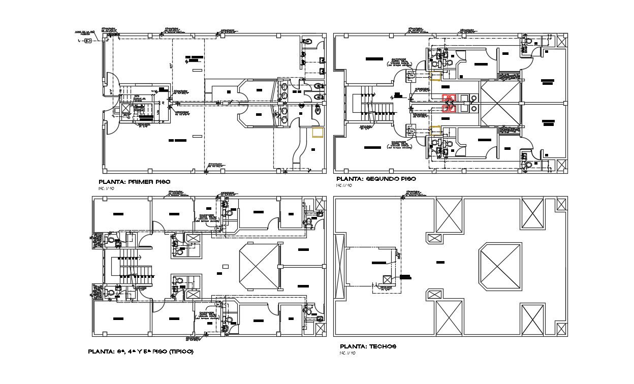 House Construction Plan In AutoCAD File