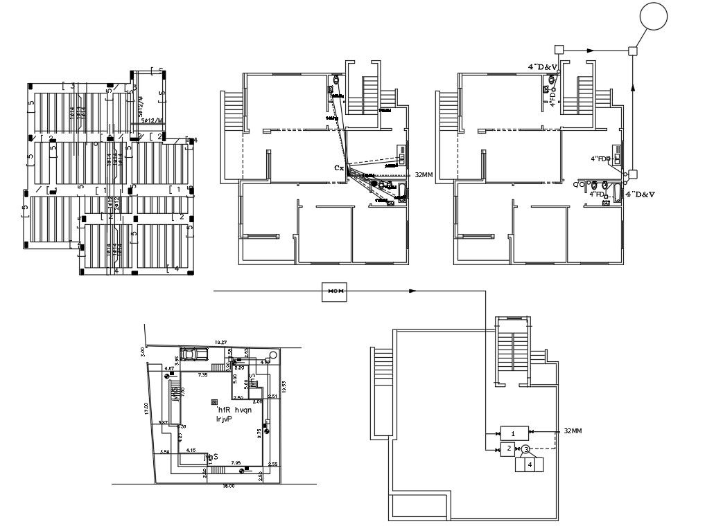 House Construction Working Plan AutoCAD Drawing