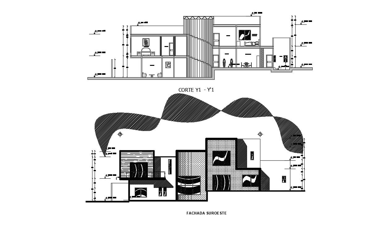 House Designs Plans In AutoCAD File