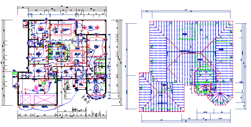 House Electric & Roof Plan Lay-out design