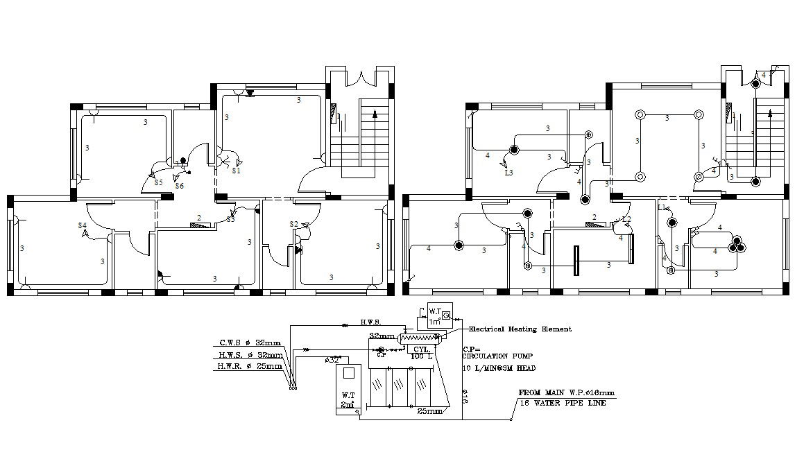 House Electrical Plan With Solar Power Generation