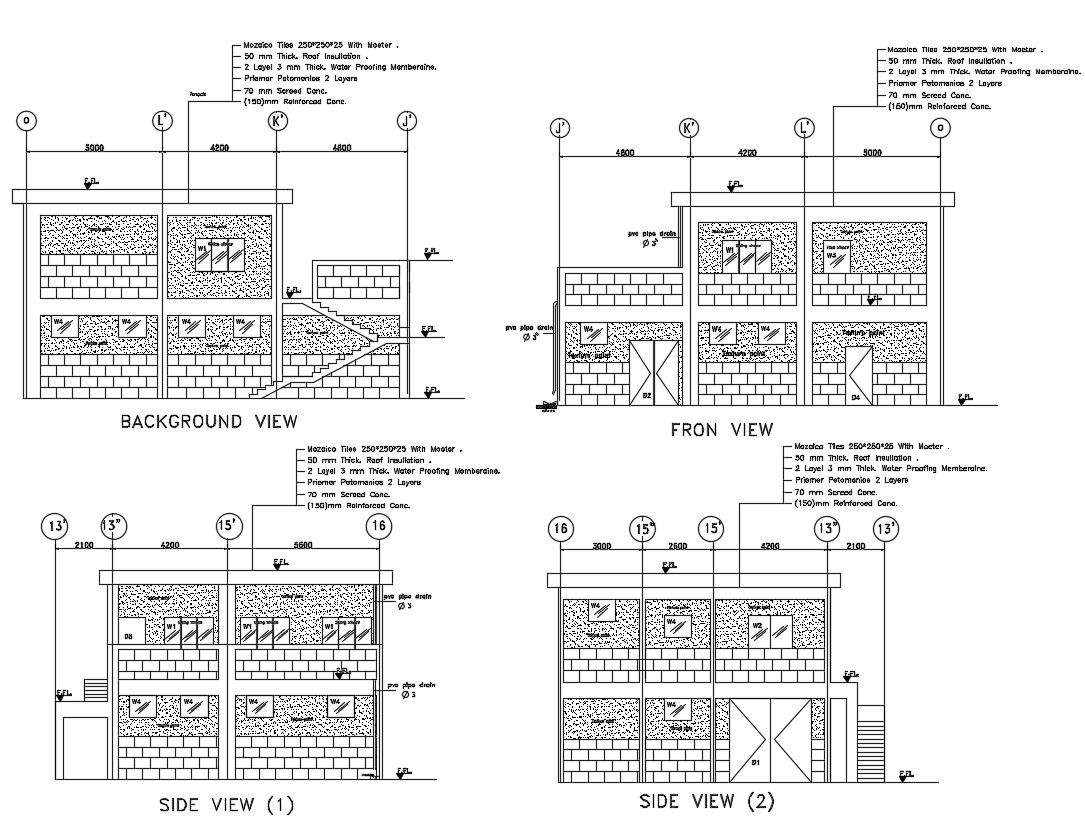 House Elevation CAD Drawing
