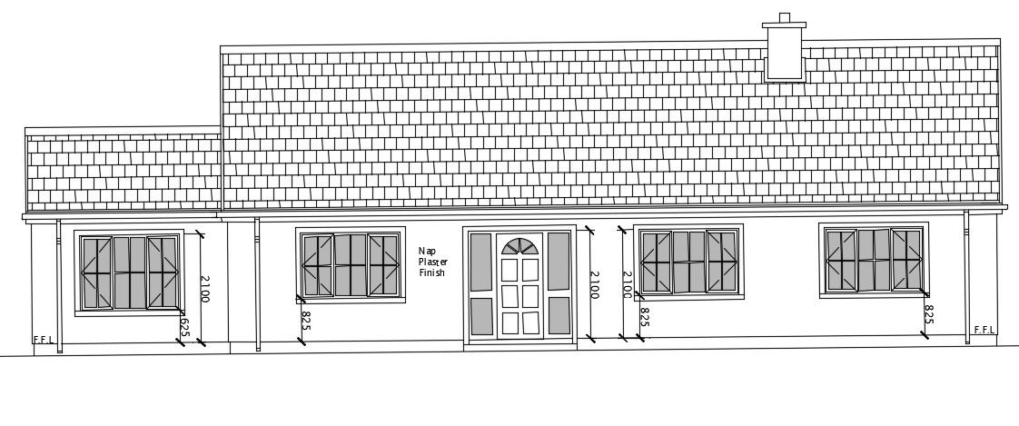 House Elevation With Basic Hatching AutoCAD File Free 
