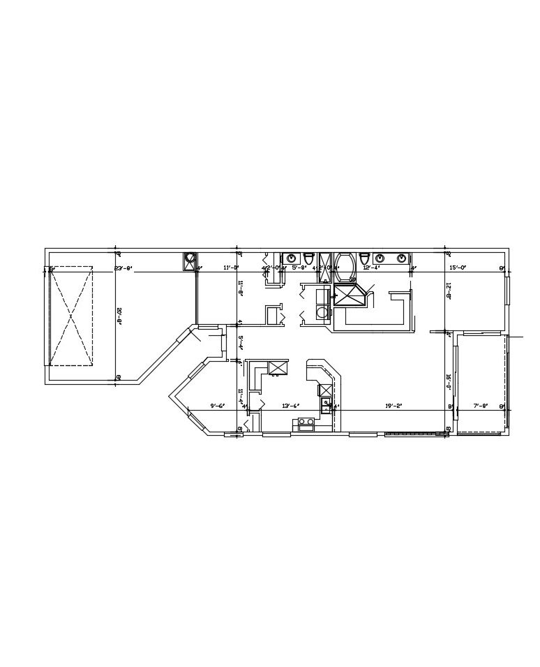 House Floor Plan With Dimensions DWG File