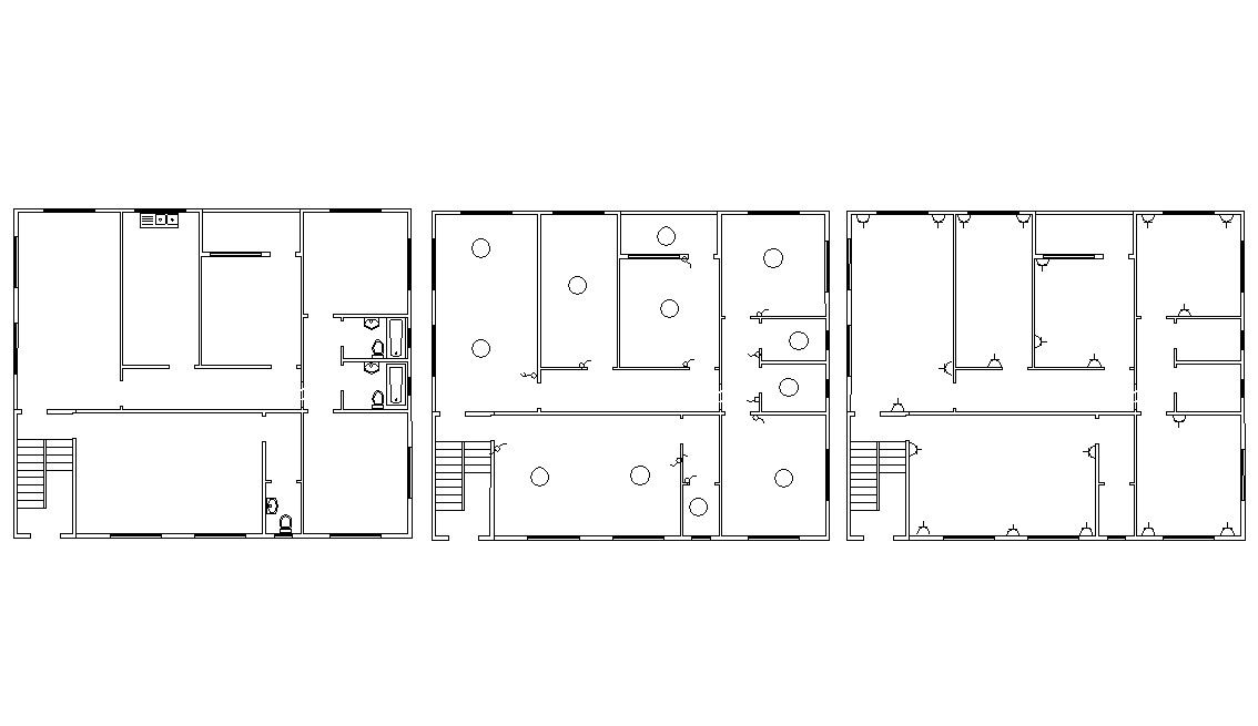 House Floor Plan With Electrical Drawing DWG File